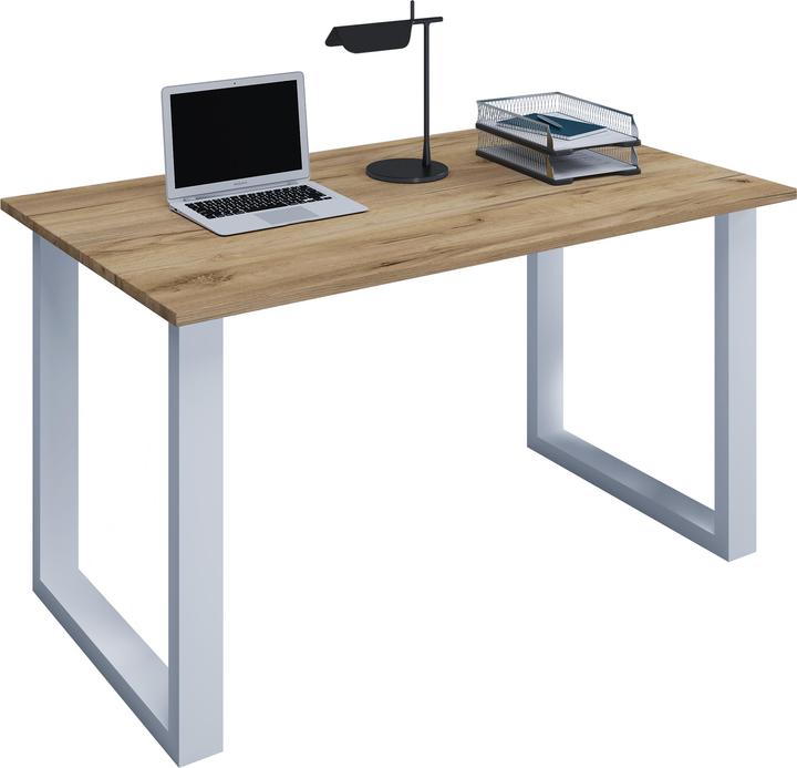 Produktbild VCM Holz Schreibtisch Lona U Alu Silber (110 x 50 x 76 cm)