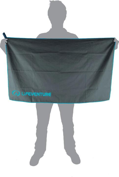 Actual product image Lifeventure Recycled SoftFibre Trek Towel, Grey, Large