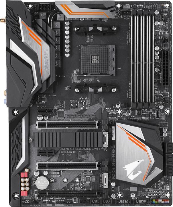 Image du produit Gigabyte X470 Aorus Gaming 5 WiFi (AM4, AMD X470, ATX)