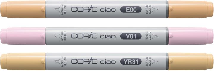 Produktbild Copic CIAO - Marker (V-01 Heath, E-00 Cotton Pearl, YR-31 Light Reddish Yellow, 6 mm, 3 x)