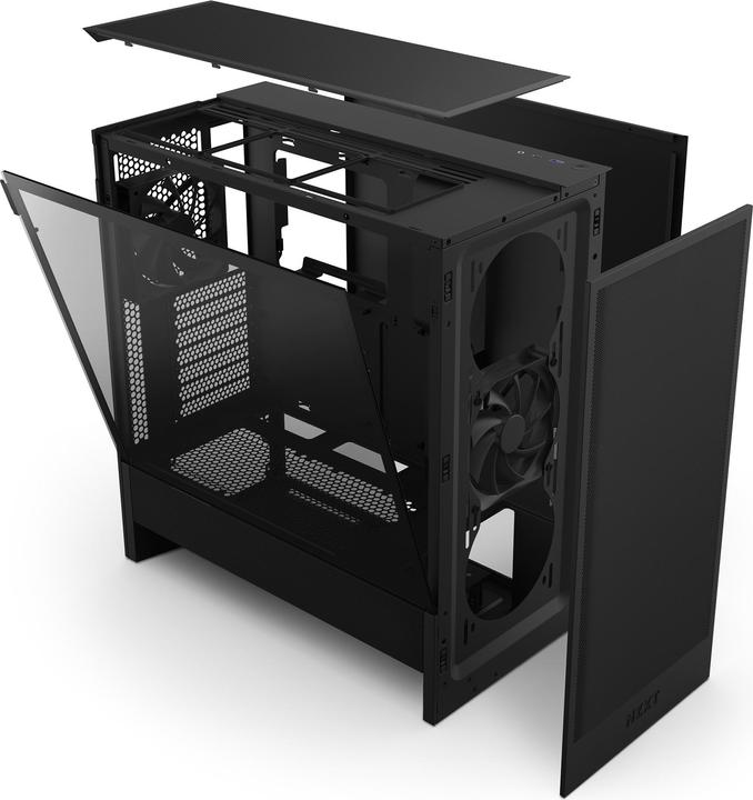 Produktbild NZXT H5 Flow ( 2024 ) (schwarz, Tempered Glass) (mATX, Mini-ITX, ATX, E-ATX)