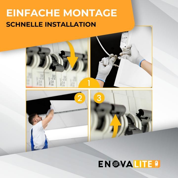Image du produit Enovalite Pack de 6 panneaux LED, 120x30 cm (3600 lm)