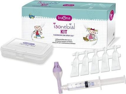 Actual product image Buona Isonebial Kit with 20 Bottles of Isotonic Solution with Ectoine and Spray Nozzle SOL (Body lotion)