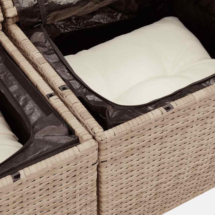 Produktbild VidaXL Gartenmöbel Sofa Garnitur Gartengarnitur Garten Sitzgruppe 7-tlg. Beige