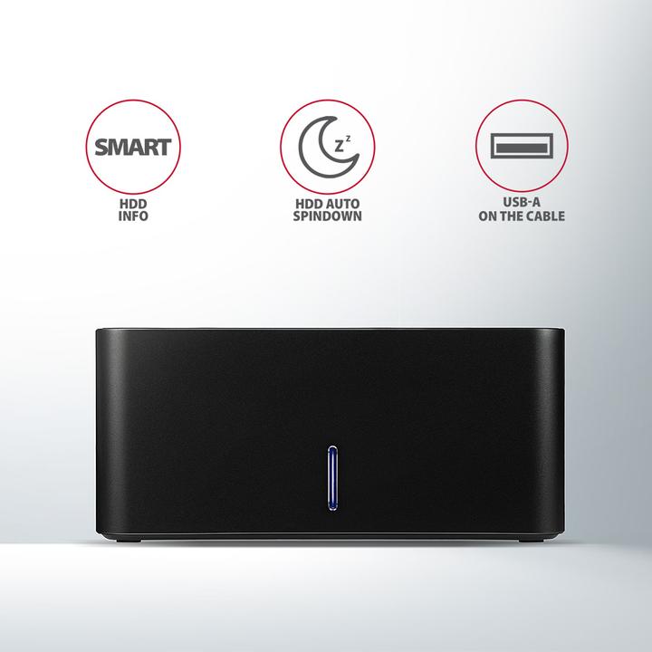 Immagine prodotto Axagon ADSA-SN Storage Drive Docking Station USB 3.2 Gen 1 (3.1 Gen 1) Type-A Nero (2.5", 3.5")