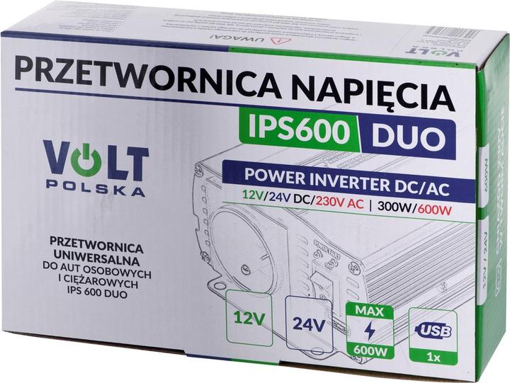 Actual product image Volt Polska Przetwornica napiecia IPS 600 DUO 12/24V/230V