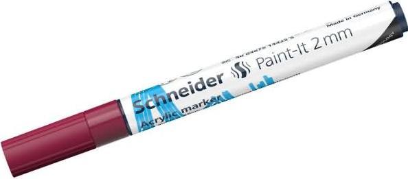 Immagine prodotto Schneider Pennarello acrilico Paint-It 310 2 mm rosso bordeaux (Borgogna, 2 mm, 1 x)