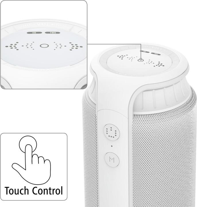 Actual product image Hama Pipe 2.0 Mobile Bluetooth Speaker (12 h, Rechargeable battery operated)