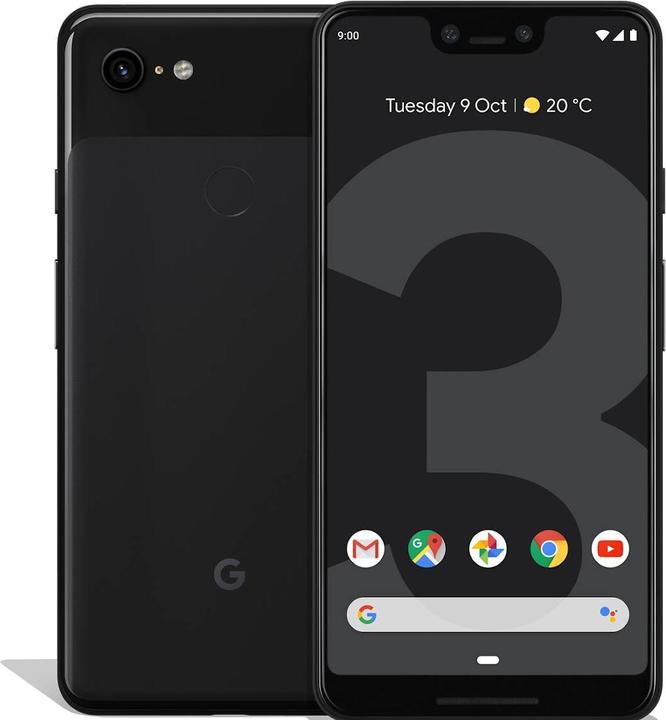 Google Pixel 3 XL (64 Go, Just Black, 6.30", SIM simple, 12.20 Mpx, 4G)