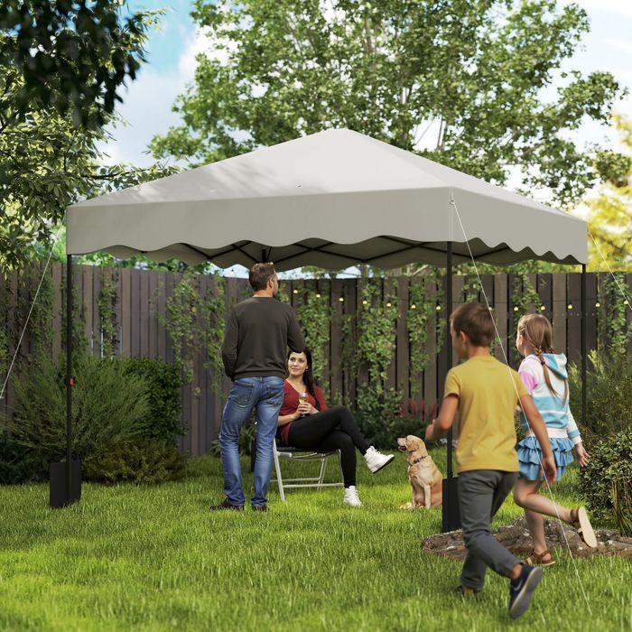 Actual product image Swisshandel24 Faltpavillon ca.3x3m, wasserabweisend Stabil Winterfest, Cremeweiss (297 cm, 297 cm)