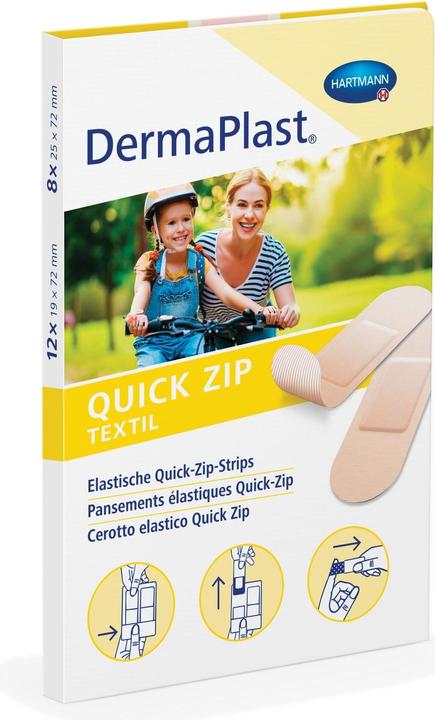 Actual product image DermaPlast Quick Zip Textil Pflaster (20 x)