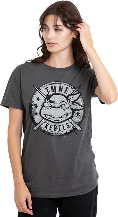 Immagine prodotto Teenage Mutant NT Rebels Maglietta Logo Effetto Invecchiato Adulto Unisex (M)