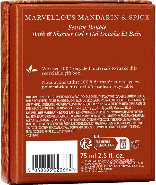 Image du produit Molton Brown Marvellous Mandarin & Spice Festive Bauble
