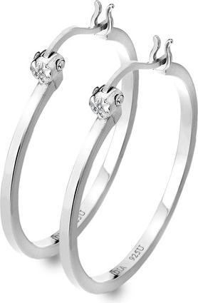 Hot Diamonds Silver earrings with Hoops DE625 diamonds