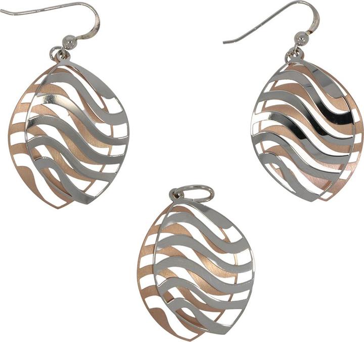 Immagine prodotto Xen Set con orecchini e pendente a punta XSET124 (Argento 925)