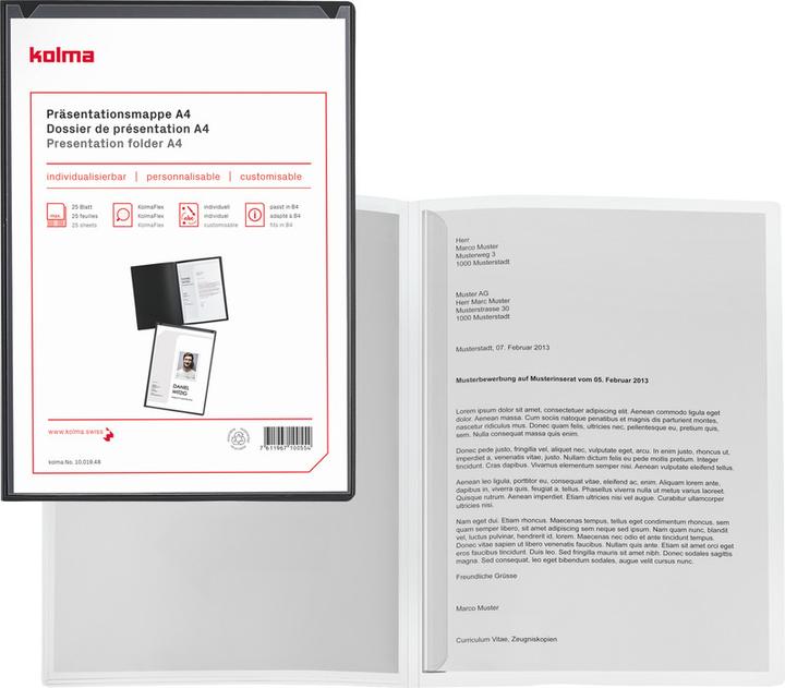 Image du produit Kolma Dossier de présentation Vario A4 pince 2 parties anthracite (A4, 1 x)