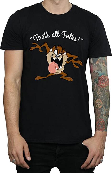 Immagine prodotto Looney Tunes Maglietta uomo That's All Folks Taz in cotone (XL)