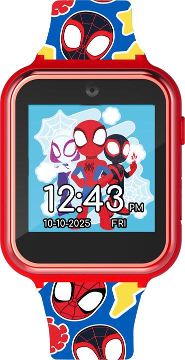Produktbild Accutime Kinder Smart Watch Spidey (rot, blau): Selfie Kamera, Foto & Video, Stoppuhr, 6 Spiele, 3 H
