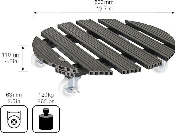 Produktbild Wagner System Pflanzenroller Wagner WPC 50 cm anthrazit