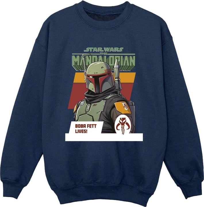 Star Wars The Mandalorian Boba Fett Lives Sweatshirt Jungen