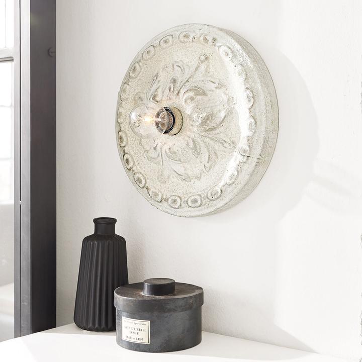 Actual product image Loberon Wall & ceiling lamp Mangaire antique white (E27)