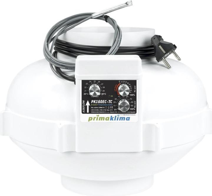 Image du produit Prima Klima Ventilateur tubulaire EC 160 / Temp/Speed Control