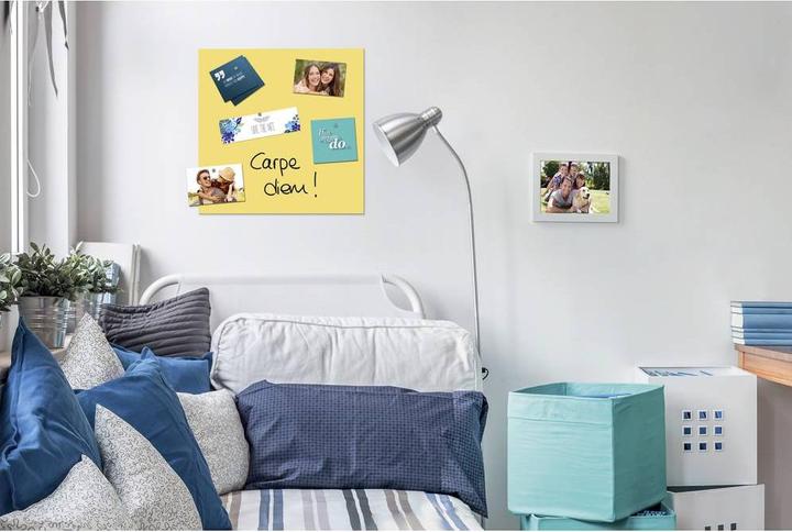 Actual product image BE! Board Glass Magnet Board Yellow (W x H) 45 cm x 45 cm B1108 (Magnet board, 45 x 45 cm)