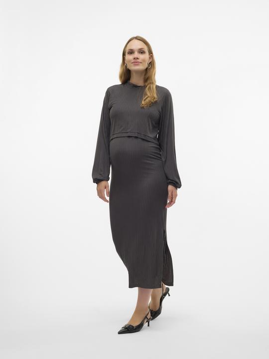 Actual product image Mamalicious Mltrinity June Ls Jrs Midi Dress 2f (XL)