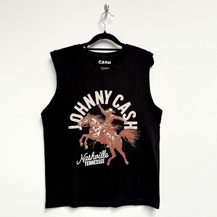 Actual product image Johnny Cash Nashville Concert (Black) Tank (XL)