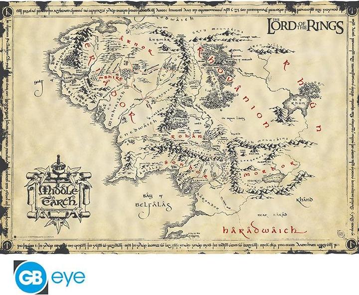 Image du produit GB Eye Le Seigneur des Anneaux - La Terre du Milieu (66 x 46 cm)