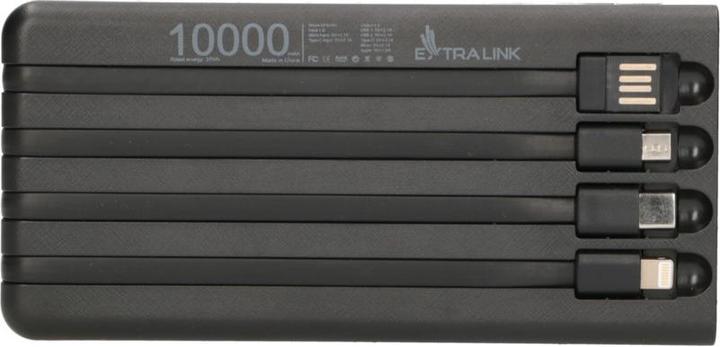 Produktbild Extralink Powerbank EPB-091 10000 mAh Schwarz (10000 mAh, 10 W, 37 Wh)