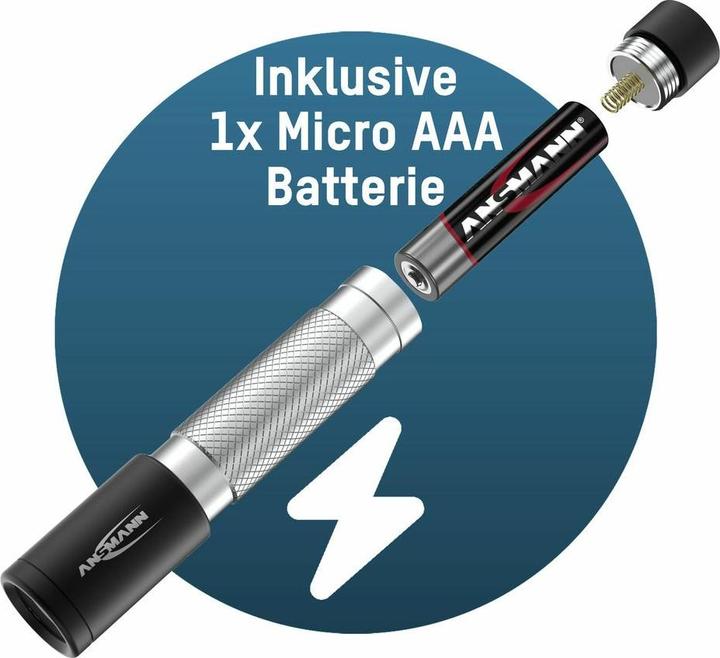 Produktbild Ansmann LED Taschenlampe 50B batteriebetrieben/inkl. 1x Micro AAA (8.50 cm, 55 lm)