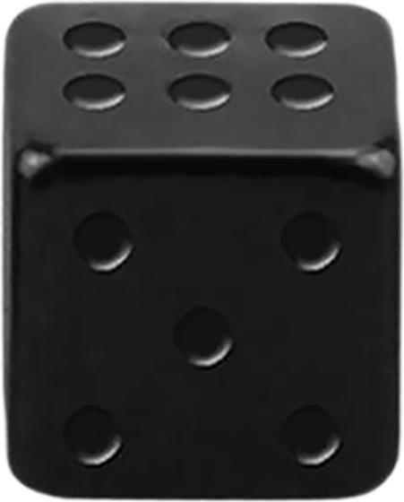 Star Piercing Micro Würfel schwarz (ohne Messing, Chirurgenstahl 316L)
