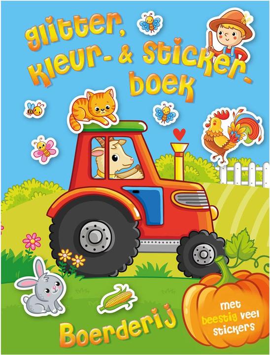 Actual product image Glitter, colouring and sticker book - Farm