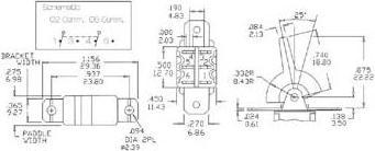 Actual product image Velleman Vertical Pcb Paddle Switch Dpdt On-On