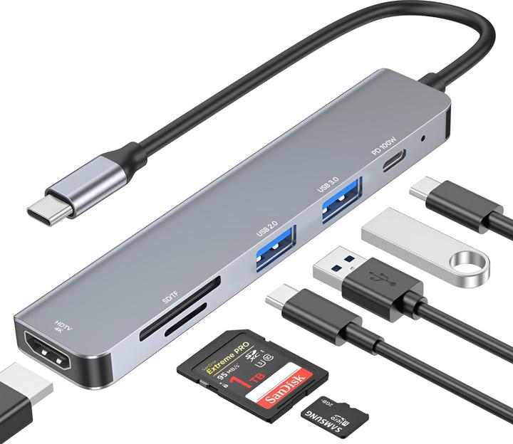 Actual product image LinQ 6 in 1 (USB-C, 6 Ports)