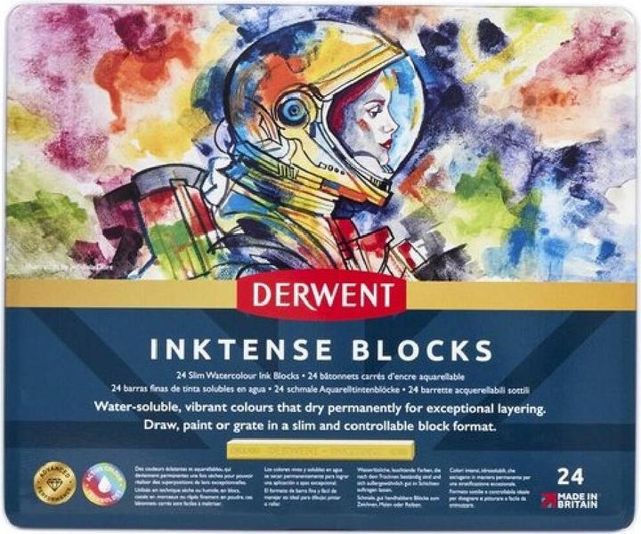 Image du produit Derwent Inktense crayons aquarelle, aquarelle, 24 pièces (Multicolore, 1 x)