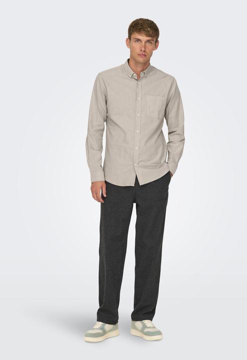 Produktbild Only & Sons Slim Fit Button-Down Kragen Hemd Oxford Hemd (M)