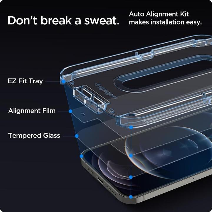 Produktbild Spigen tR EZ Fit (2 Stück, Apple iPhone 12, Apple iPhone 12 Pro)
