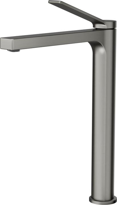 Emke Wasserhahn Bad, Anthrazit, Mischbatterie Waschbecken, Messing, mit Luftsprudler, Keramikkartusche, e
