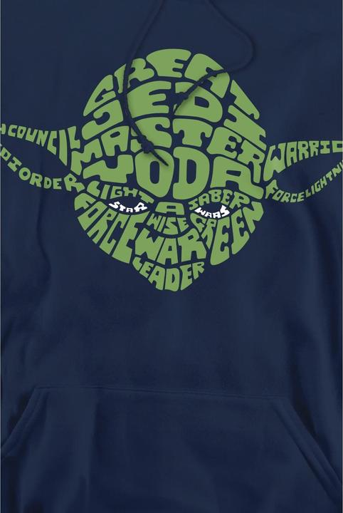 Immagine prodotto Star Wars Felpa con Cappuccio Yoda Testata di Testo Uomo (XL)