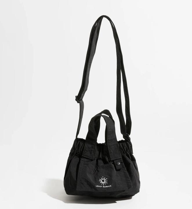 Immagine prodotto Only-Bags.Store Borsa a tracolla in nylon a tinta unita Borsa a tracolla semplice piccola Hobo Borsa a mano in