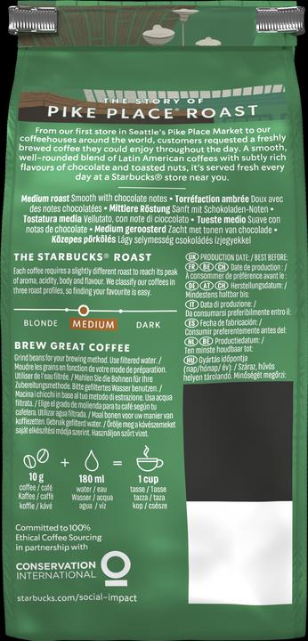 Image du produit Starbucks Rôti de Pike Place (200 g, Torréfaction moyenne)