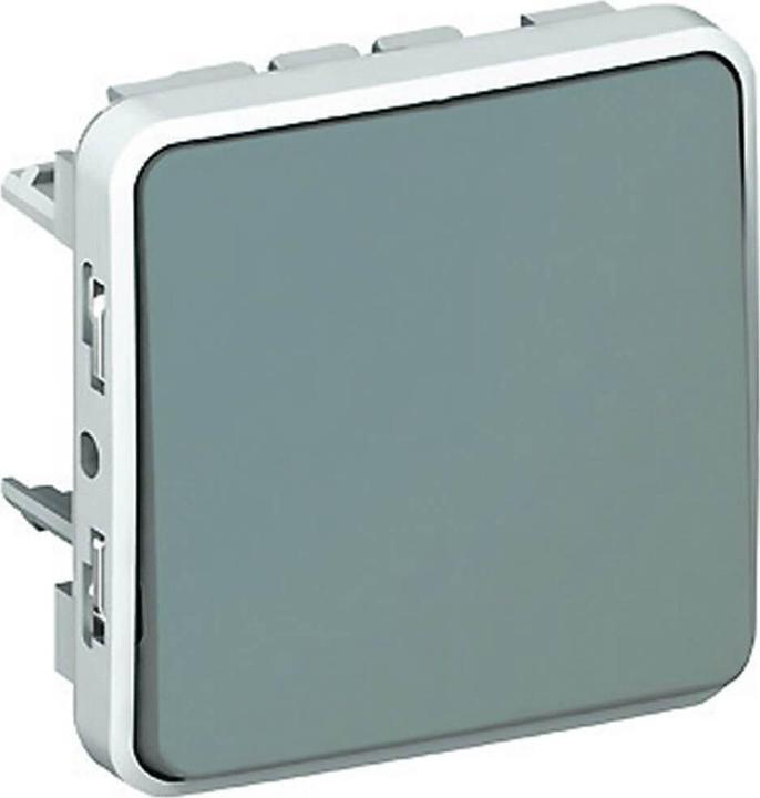 Image du produit Legrand Plexo55 Bouton-poussoir modulaire à bascule, contact de travail unipolaire, gris 069540