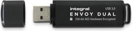 Image du produit Envoy DualPlus USB 3.0 128 GB with 256 bit AES encryption, FIPS 197, for admin and user (128 Go, USB-A)