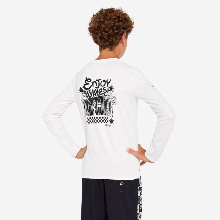 Immagine prodotto Olaian UV-Shirt langarm Surfen Kinder 100 Quiver weiss (140)