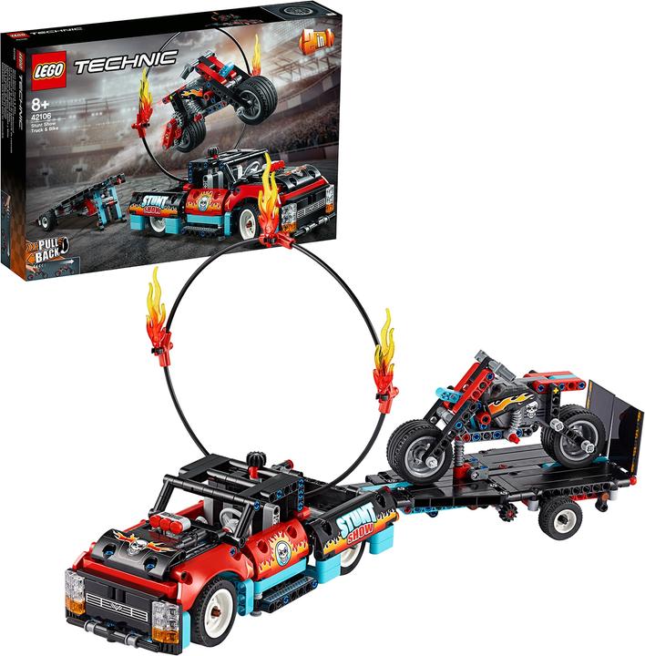 Image du produit LEGO Spectacle de cascadeurs avec camion et moto (42106, LEGO Technic)