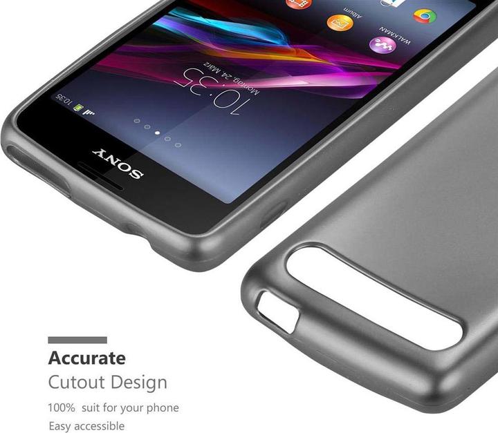 Actual product image Cadorabo TPU Matt Metallic Cover (Sony Xperia E1)