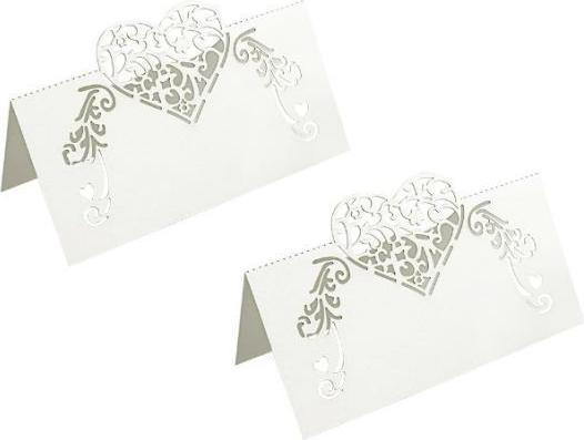 Produktbild MU Style Tischkarten Hochzeit 9x9 cm (50er Set)