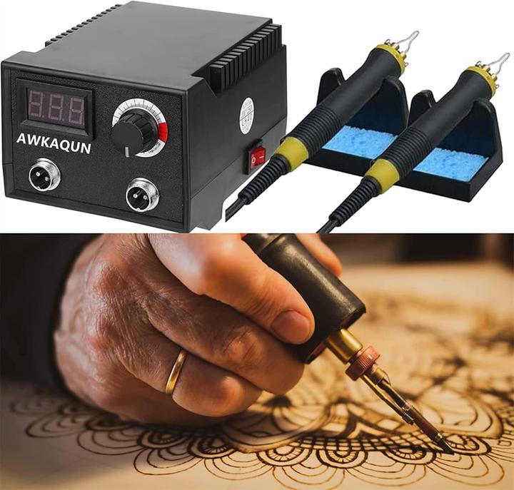 Actual product image Awkaqun Pyrography machine
